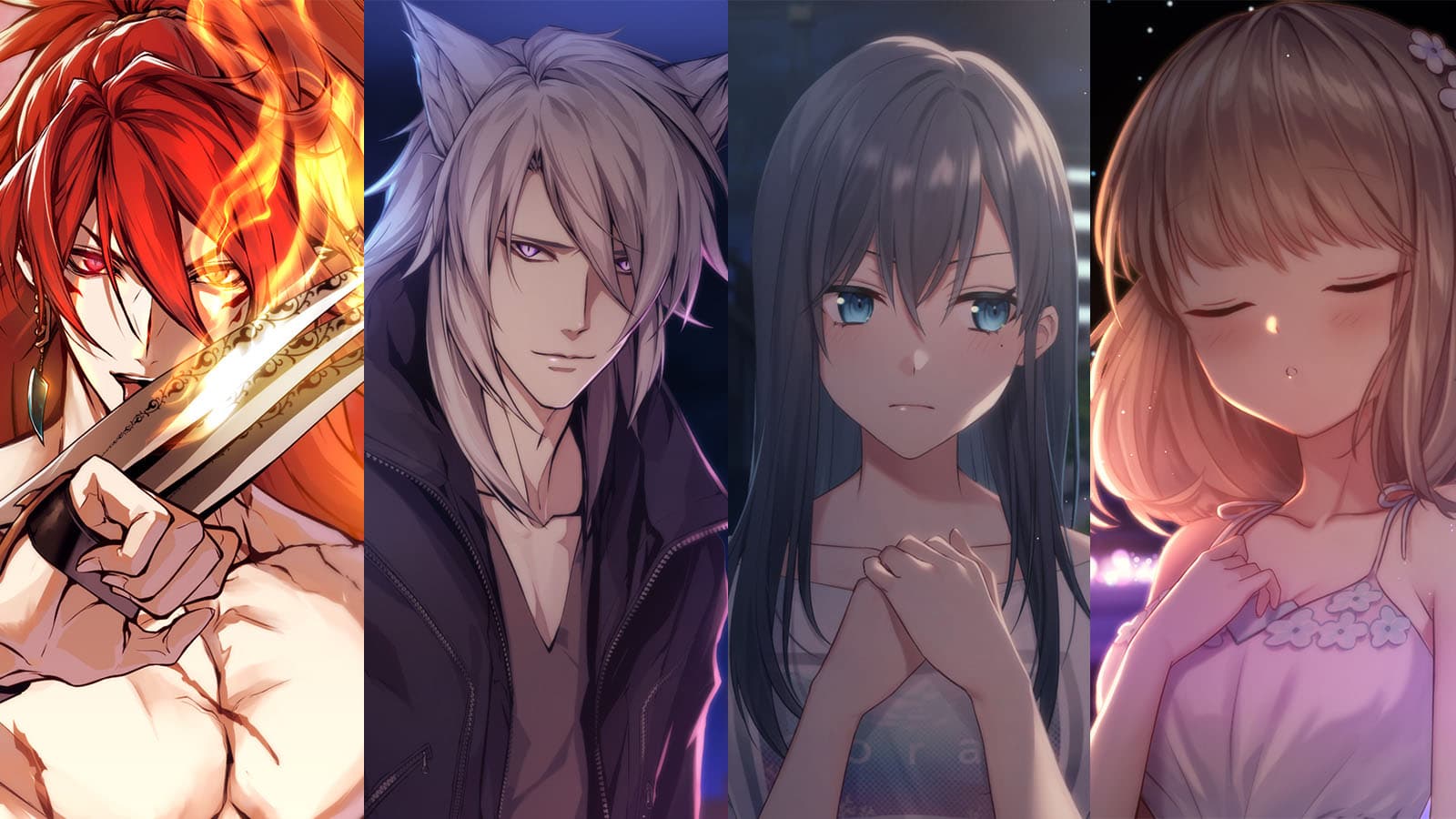 Character illustrations from Interactive Studio's titles